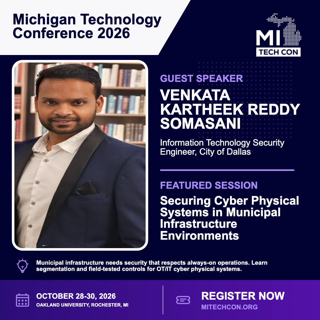 Venkata Kartheek Reddy Somasani - Securing Cyber Physical Systems in Municipal Infrastructure Environments