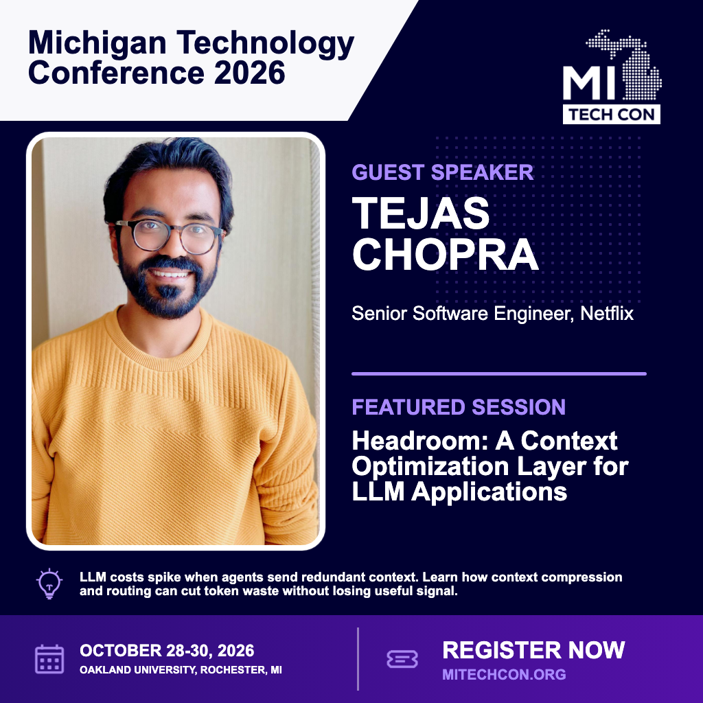 Tejas Chopra - Headroom: A Context Optimization Layer for LLM Applications