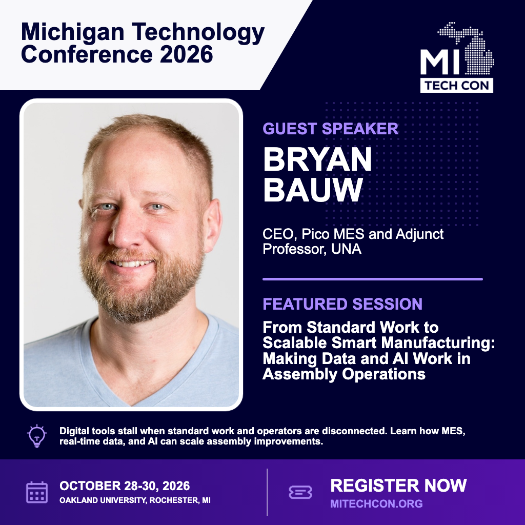 Bryan Bauw - From Standard Work to Scalable Smart Manufacturing: Making Data and AI Work in Assembly Operations