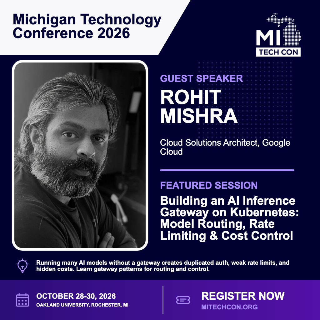 Rohit Mishra - Building an AI Inference Gateway on Kubernetes: Model Routing, Rate Limiting & Cost Control