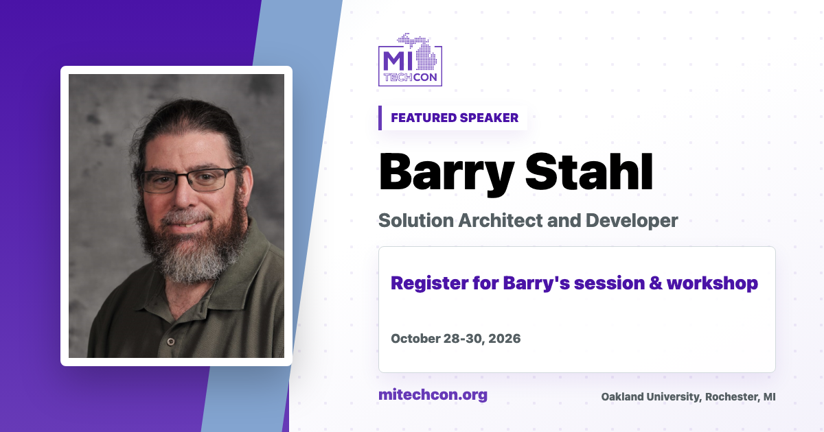 Barry Stahl speaker share image for MITechCon 2026