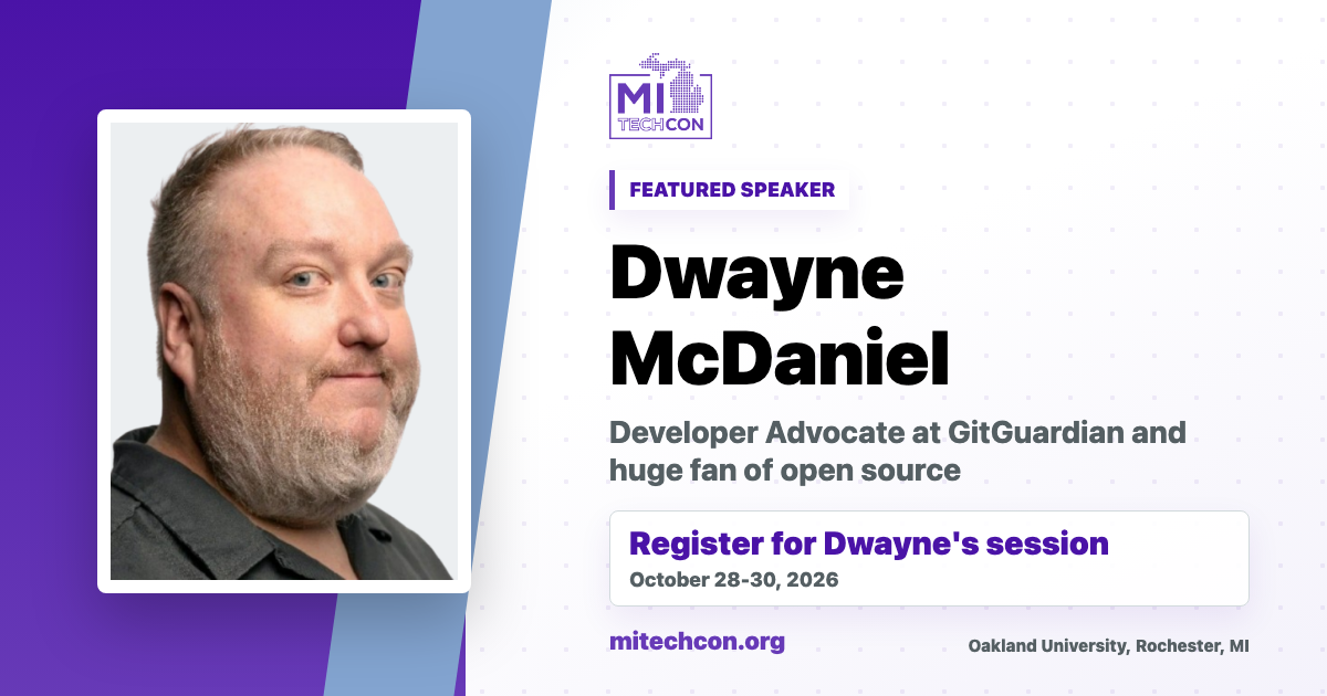 Dwayne McDaniel speaker share image for MITechCon 2026