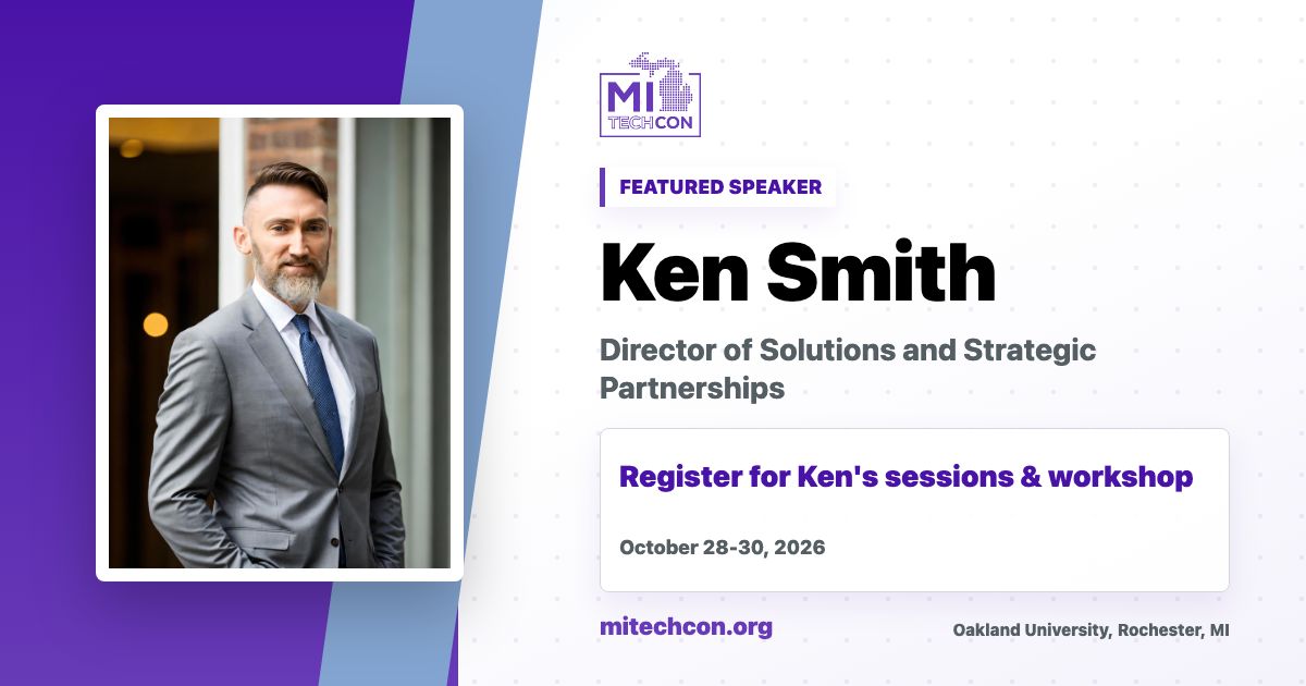 Ken Smith speaker share image for MITechCon 2026