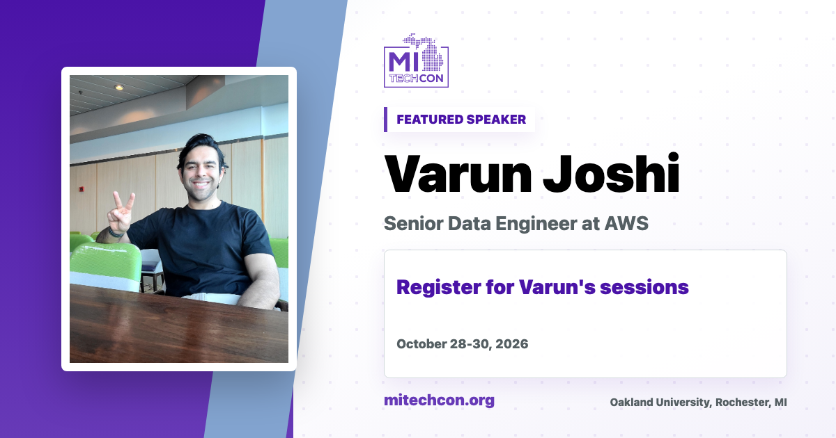 Varun Joshi speaker share image for MITechCon 2026